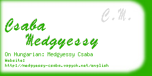 csaba medgyessy business card